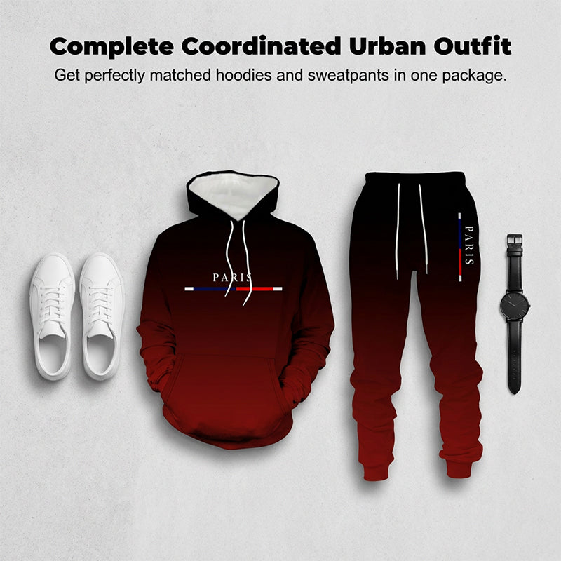 ⏳Time-Limited Special⏰Men's Gradient Tracksuit Set - Hoodie and 2 piece set