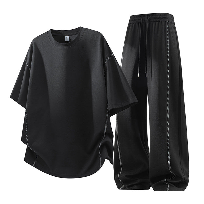 Men's Casual Crew Neck T-Shirt & Pants Set
