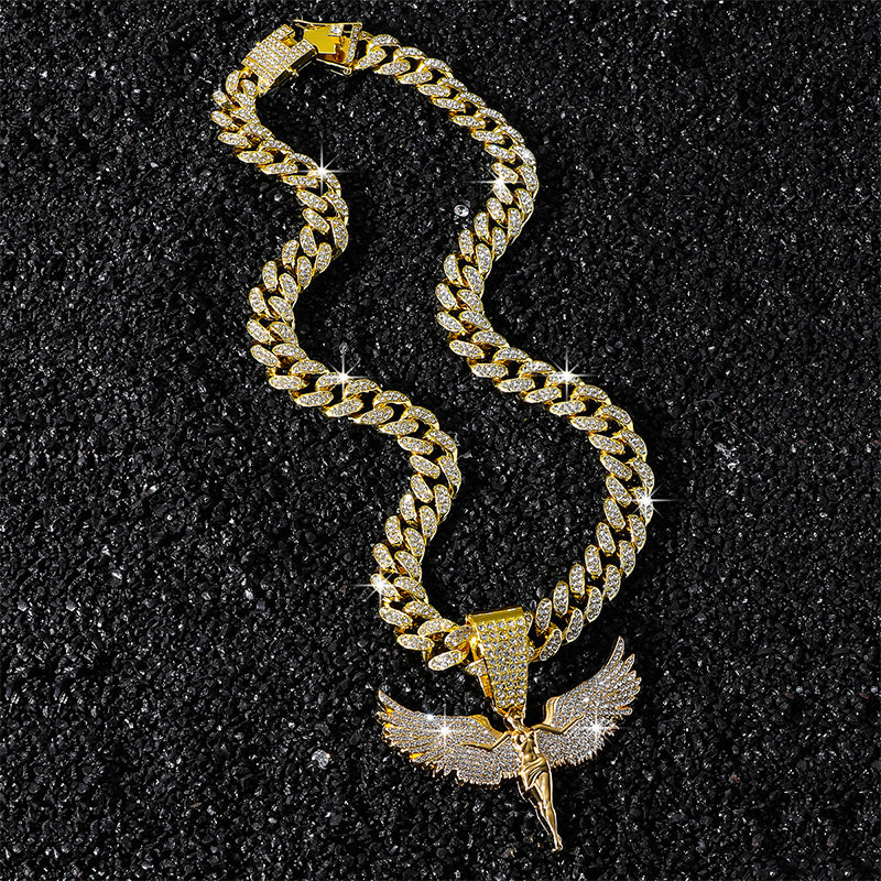 Men's Sprakling Rhinestone Pendant Necklace
