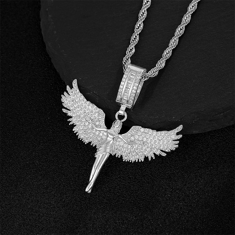 Men's Sprakling Rhinestone Pendant Necklace