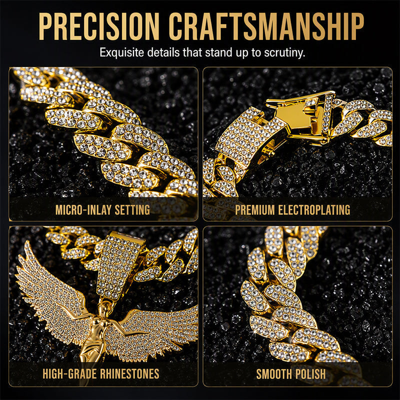 Men's Sprakling Rhinestone Pendant Necklace