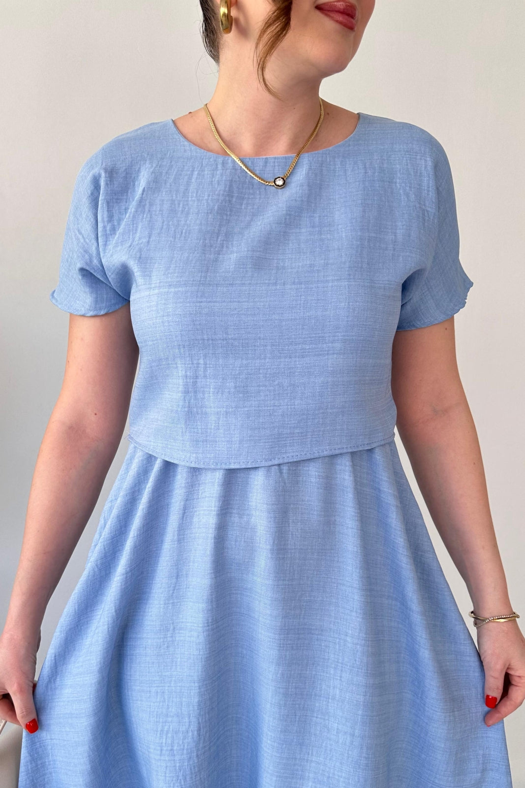Effortless Two-Tier Midi Dress