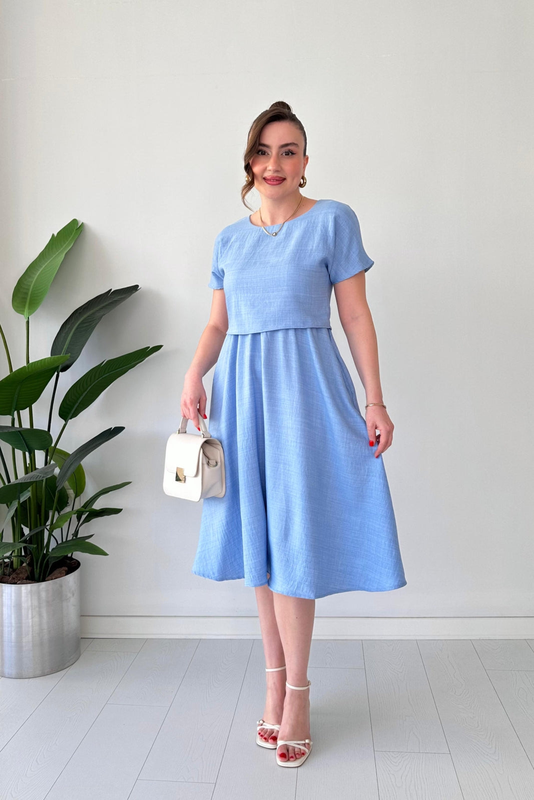 Effortless Two-Tier Midi Dress