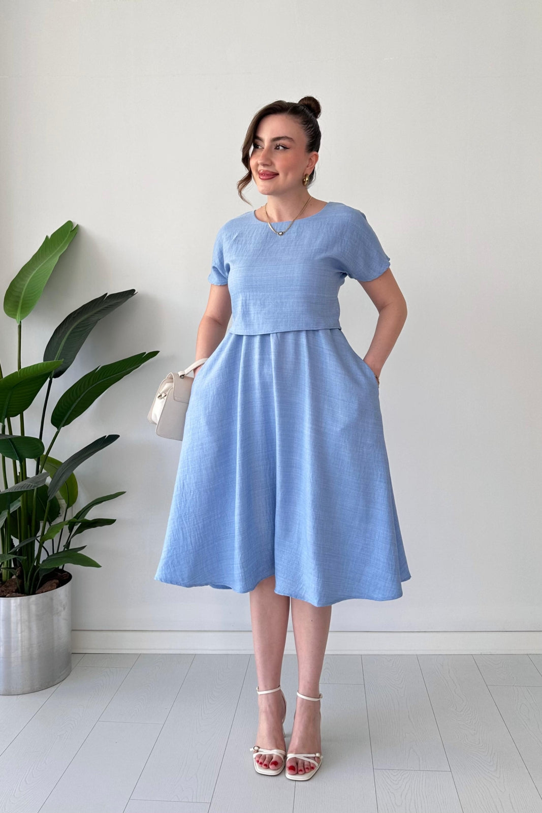 Effortless Two-Tier Midi Dress