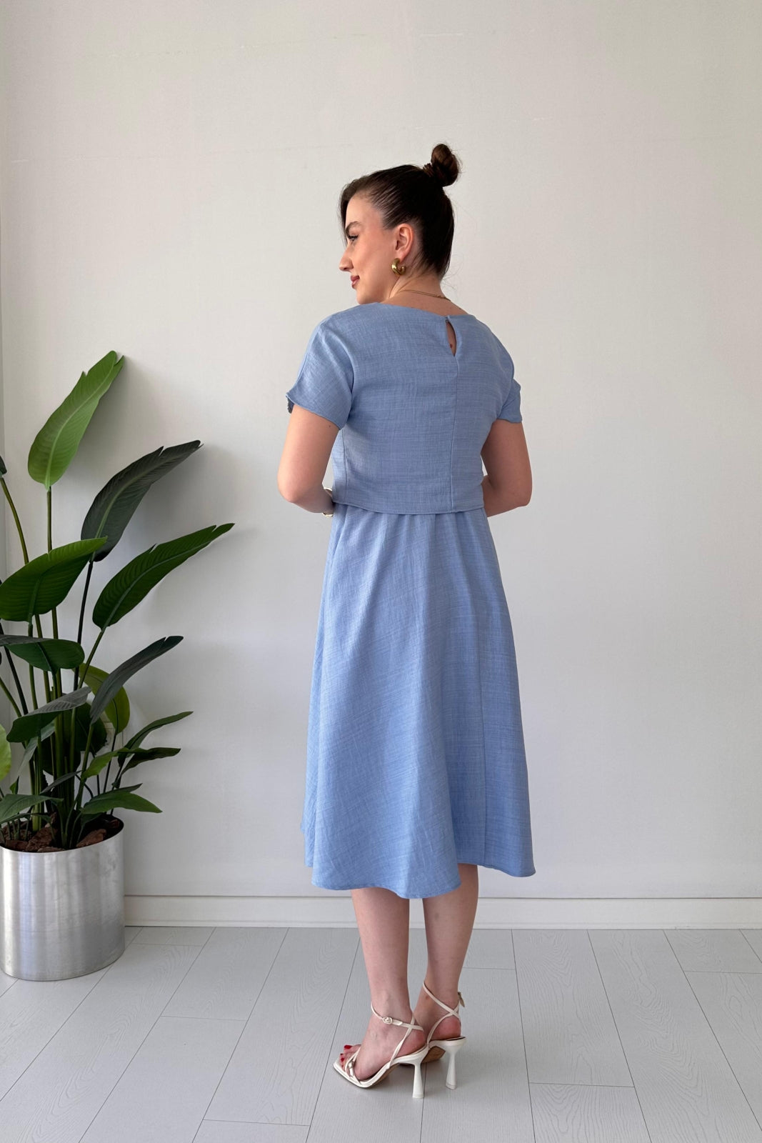 Effortless Two-Tier Midi Dress