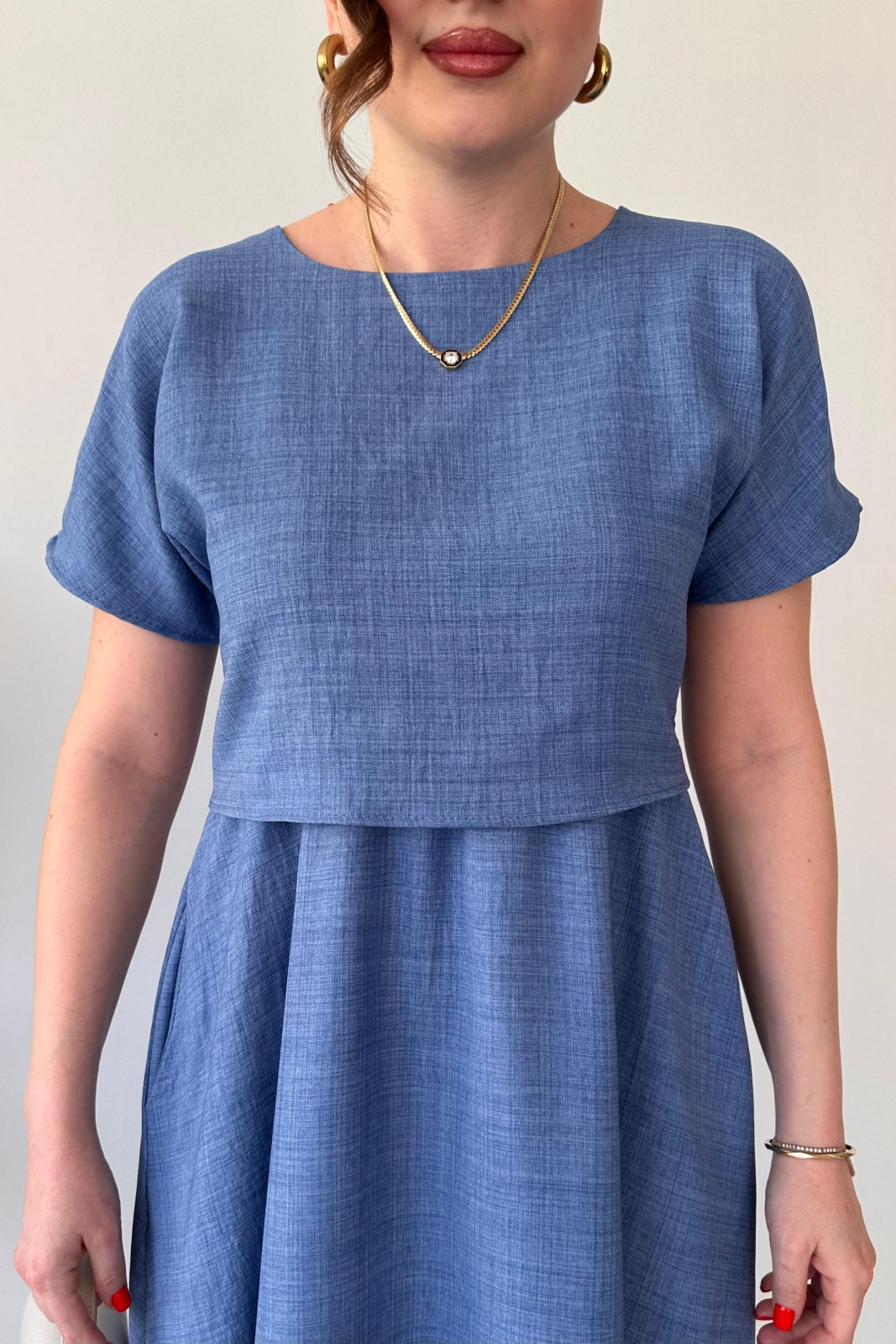 Effortless Two-Tier Midi Dress