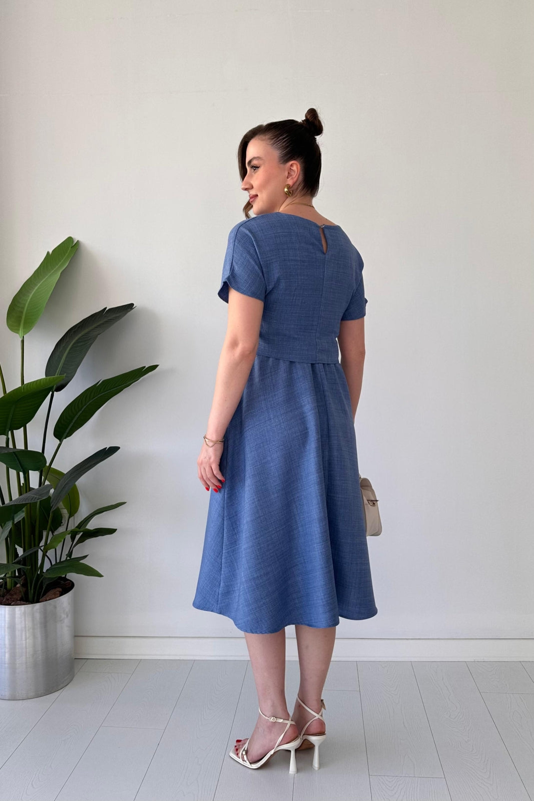 Effortless Two-Tier Midi Dress