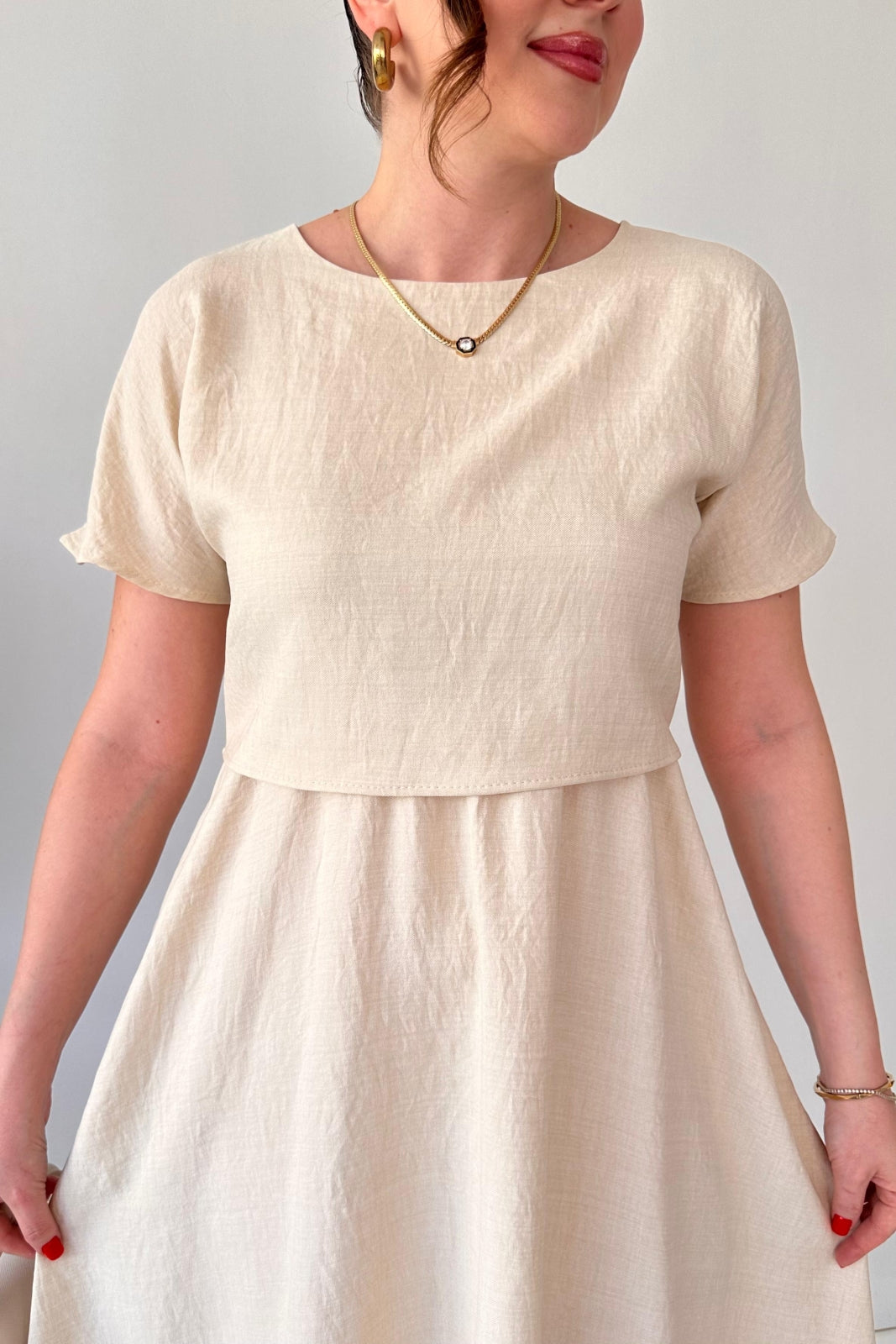 Effortless Two-Tier Midi Dress
