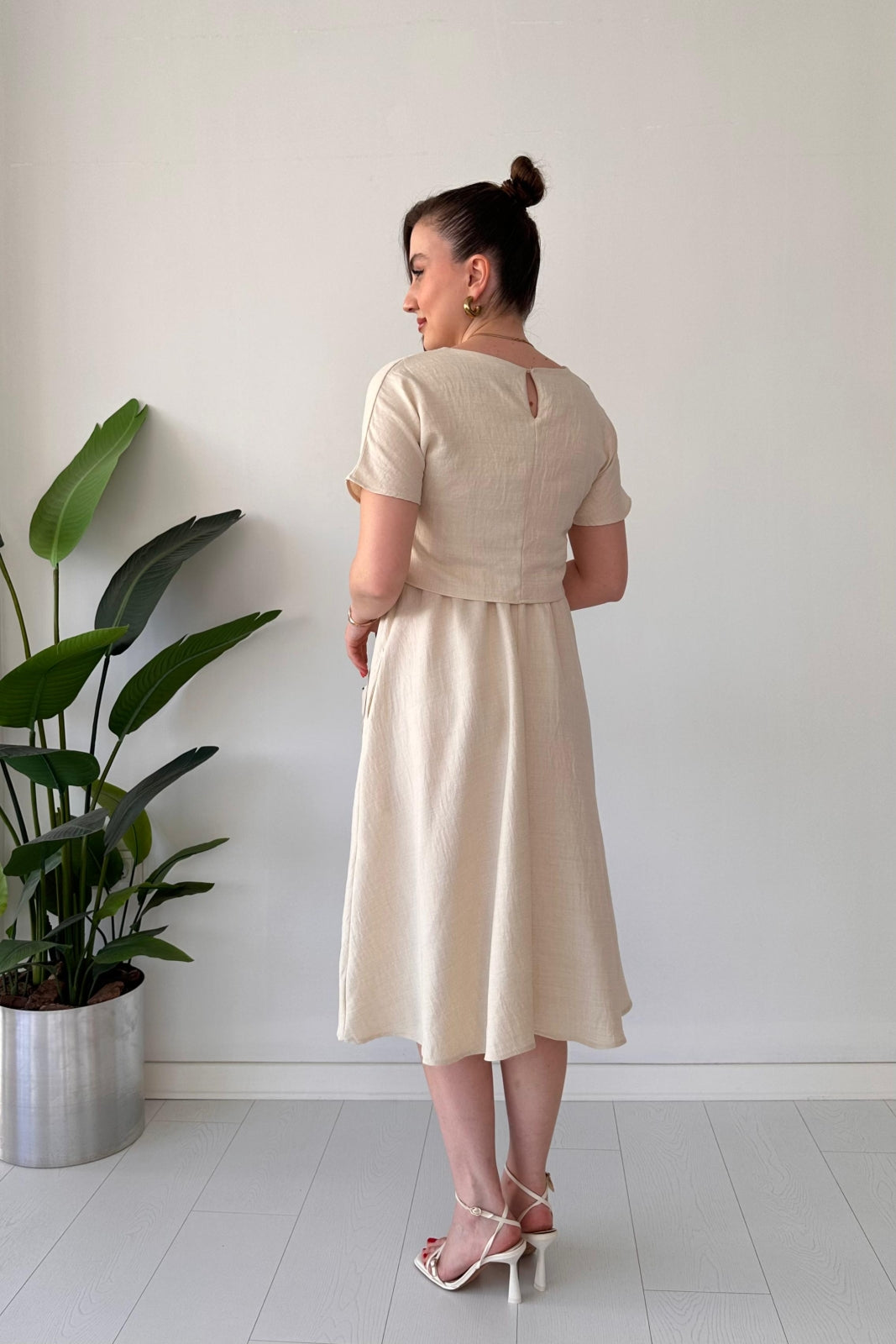 Effortless Two-Tier Midi Dress
