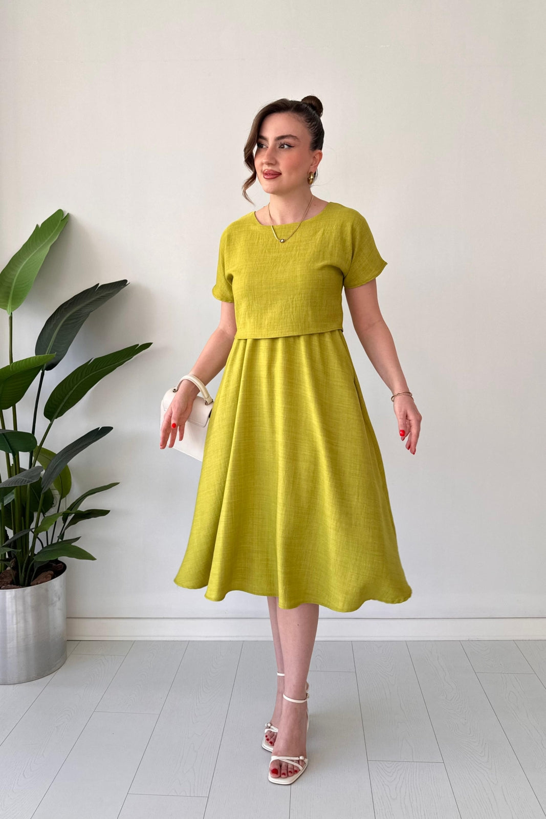 Effortless Two-Tier Midi Dress