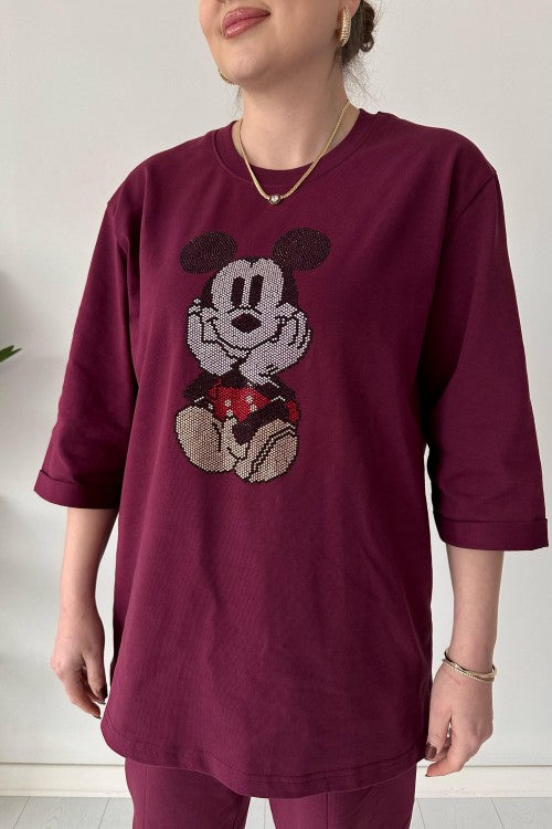 2025 New Design👗✨2-Piece Lounge Set Stone Mickey Suit