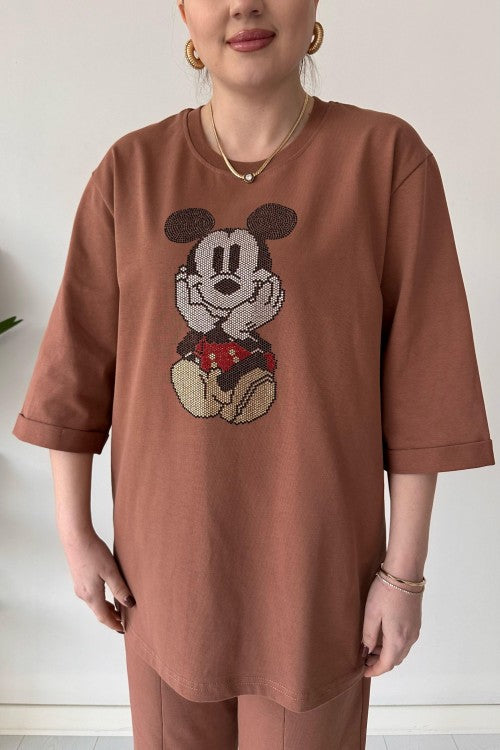 2025 New Design👗✨2-Piece Lounge Set Stone Mickey Suit