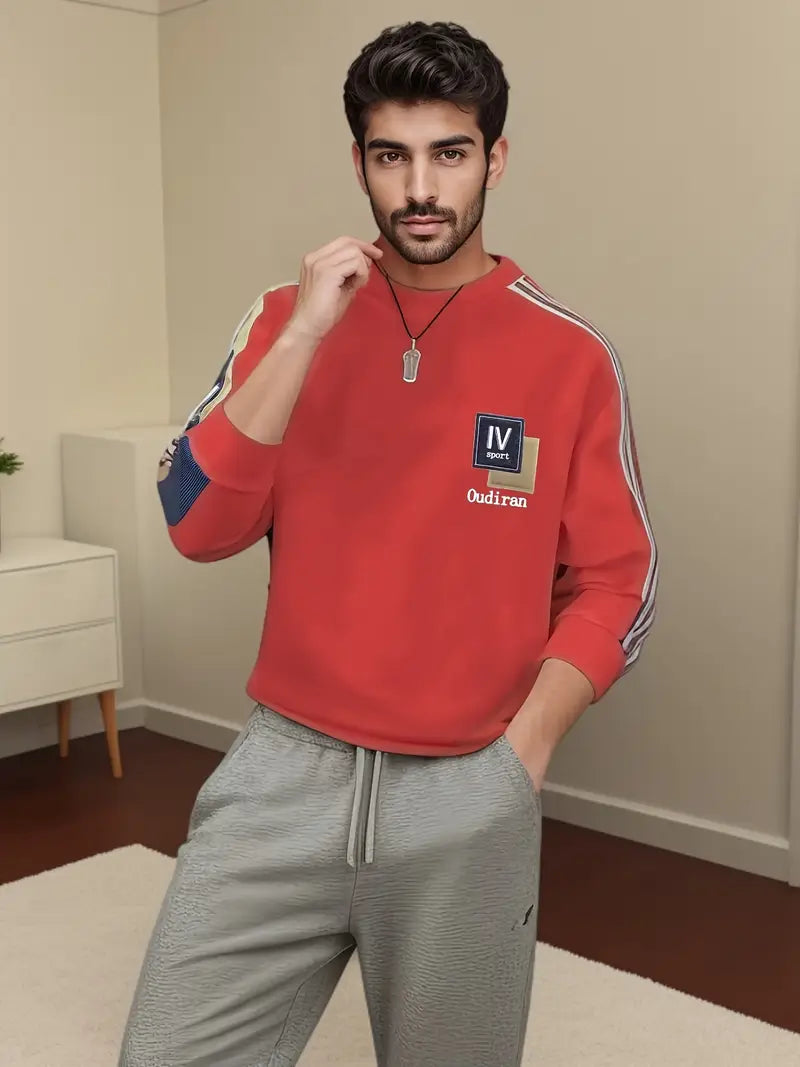Chic Colour Block Crew Neck Sweatshirt