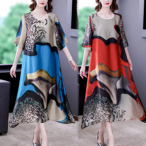 💐Loose Silk Printed Dress💐