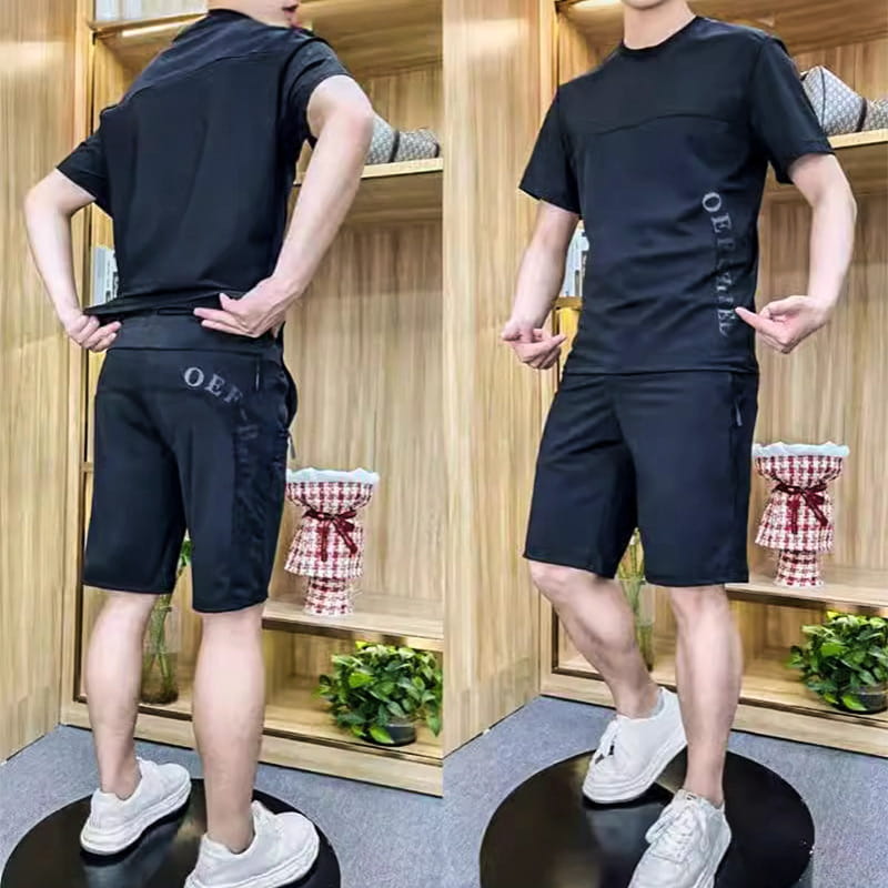 🔥Summer Sale 🔥Men's Short Sleeve Top & Shorts 2-Piece Set
