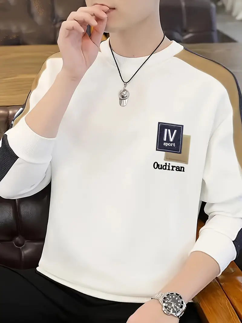 Chic Colour Block Crew Neck Sweatshirt