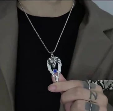 Glowing wolf necklace
