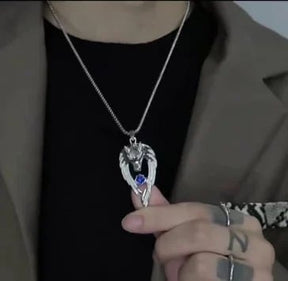 Glowing wolf necklace