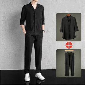 Men's 2 Pieces Set Summer Linen Outfits
