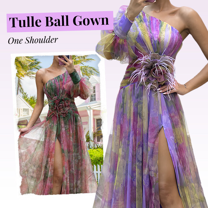 Women's Tulle Irregular Gown Dresses
