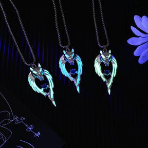 Glowing wolf necklace