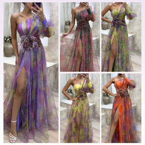 Women's Tulle Irregular Gown Dresses