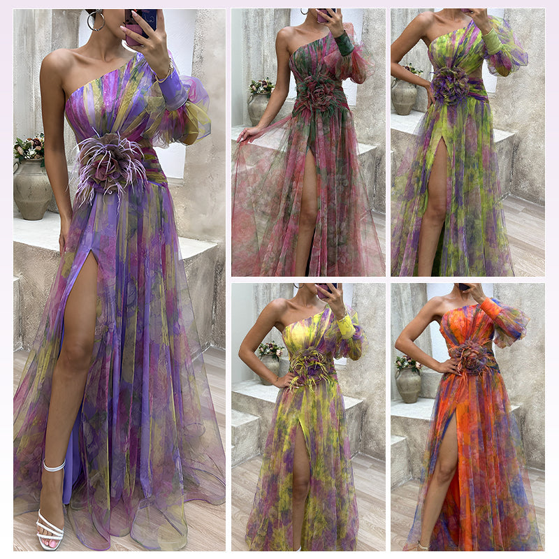Women's Tulle Irregular Gown Dresses