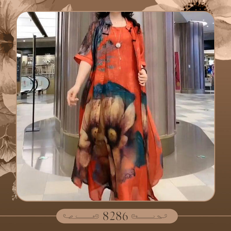 💝Women’s Print Dress 2-piece Set