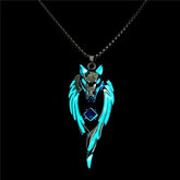 Glowing wolf necklace