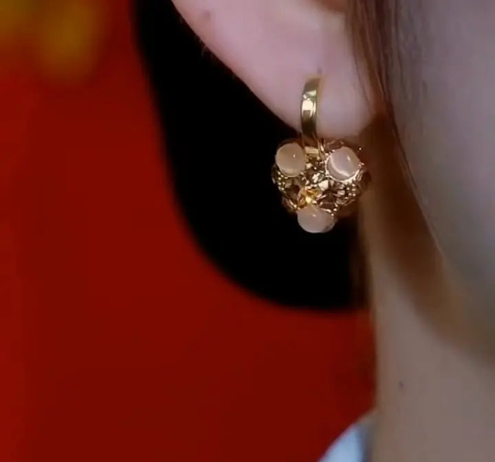 2025 new style unique and exquisite diamond flower shaped earrings