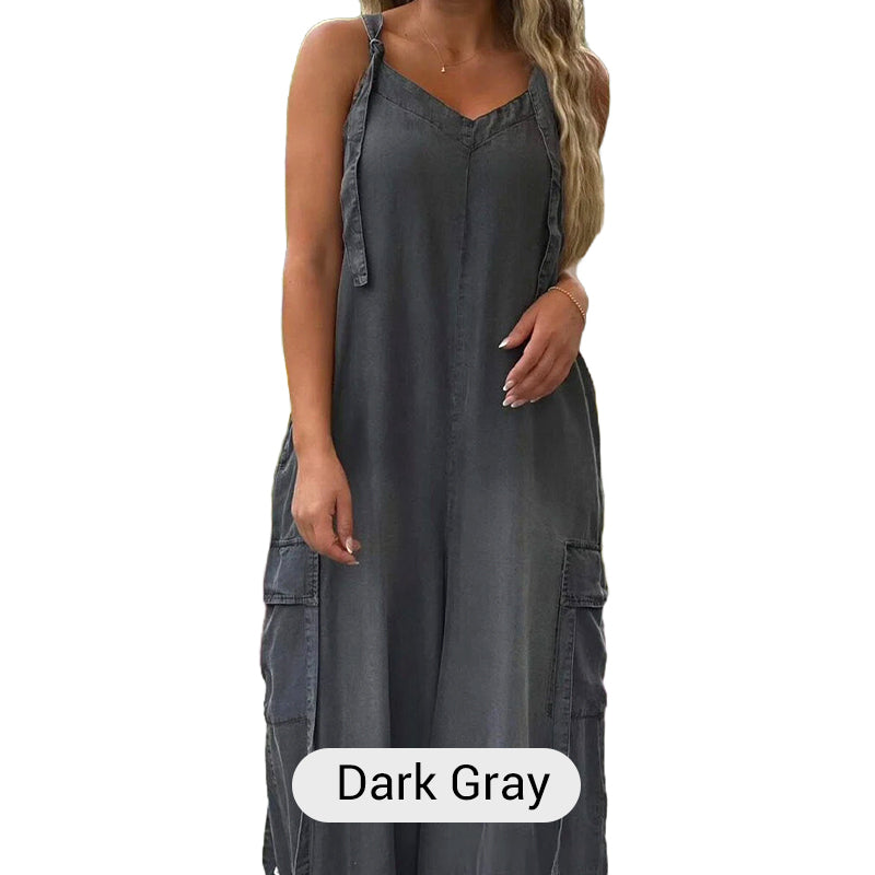 💕Limited Sale 💕Women's Loose Wide-Leg Jumpsuit with Pockets