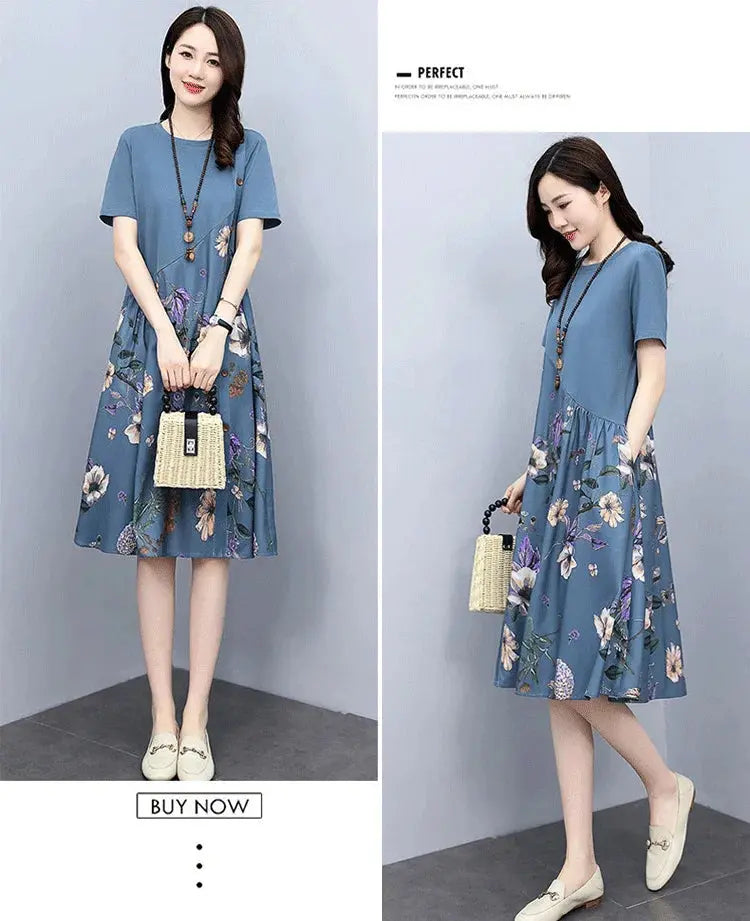 🔥HOT SALE🔥High-end Cotton and Linen Dress