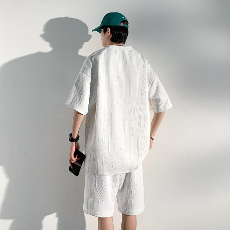 ✨Men's cotton Casual Loose Outfits Short  2 Pieces Suit👕