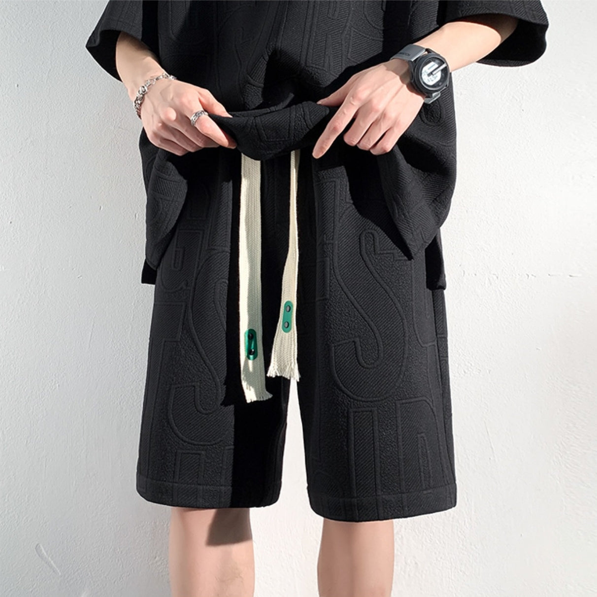 ✨Men's cotton Casual Loose Outfits Short  2 Pieces Suit👕
