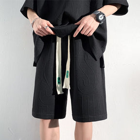 ✨Men's cotton Casual Loose Outfits Short  2 Pieces Suit👕