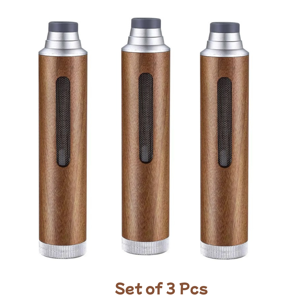 Wood Portable Handheld Aluminium Ashtray