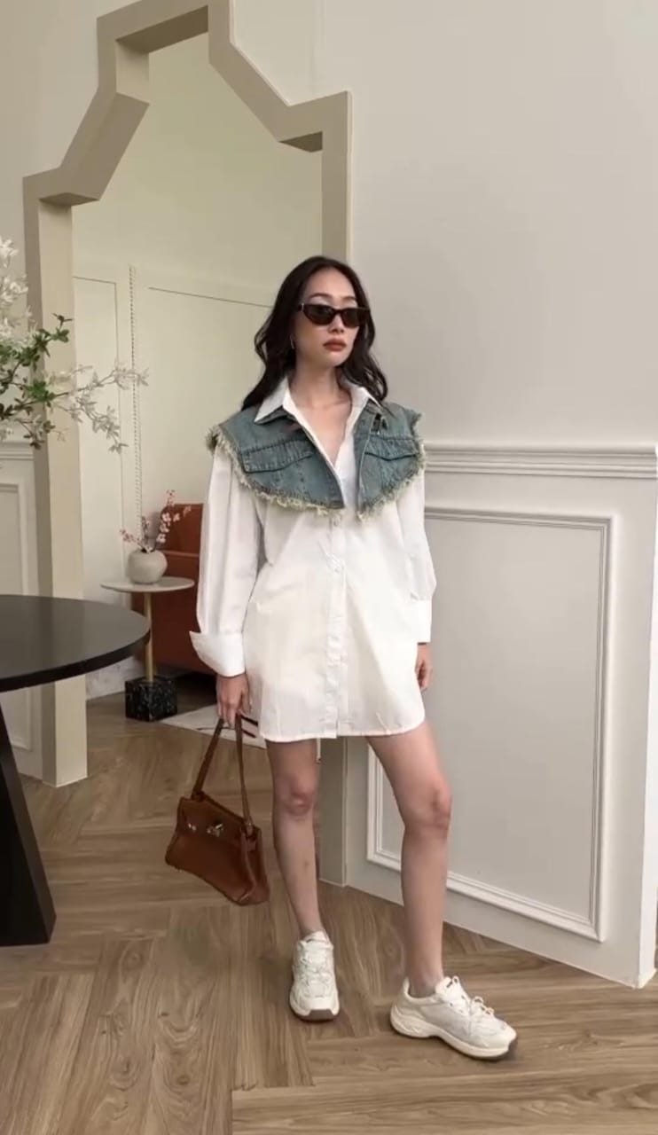 Urban Flare Denim Shirt Dress