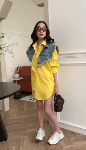 Urban Flare Denim Shirt Dress