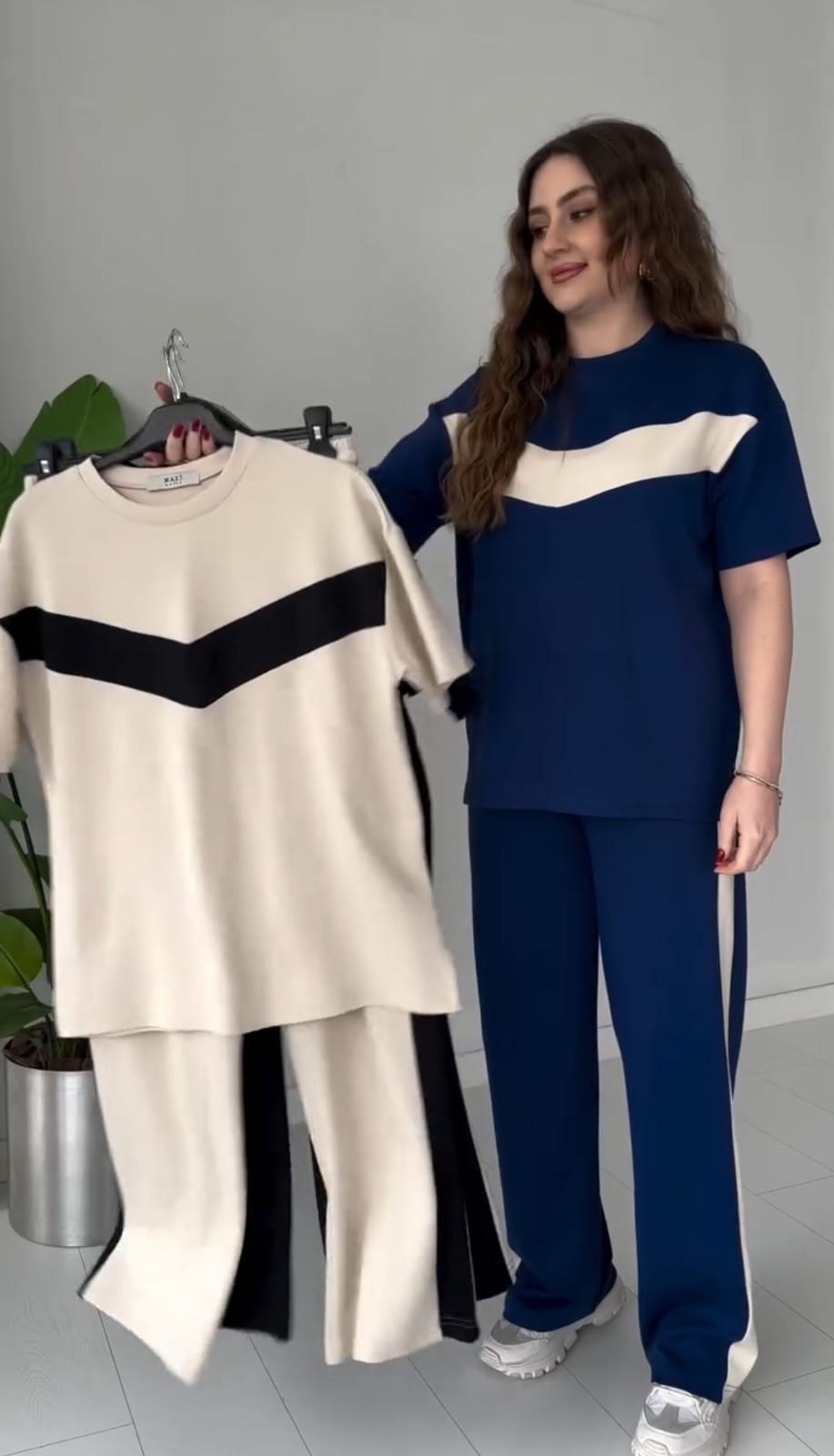Effortless Chevron Knit Lounge Set