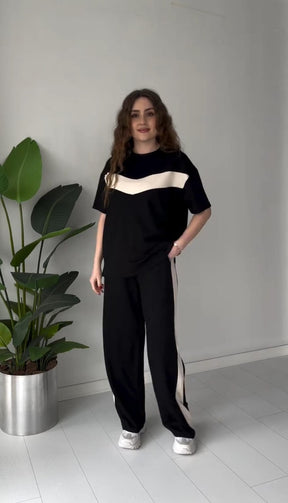 Effortless Chevron Knit Lounge Set