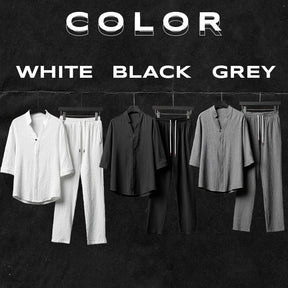 Men's 2 Pieces Set Summer Linen Outfits
