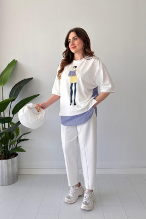2025 New Design👗✨2-Piece Lounge Set In Figured Modal Suit