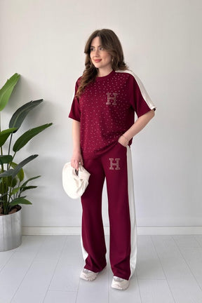 Sparkle H-Embellished Modal Lounge Set
