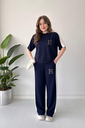 Sparkle H-Embellished Modal Lounge Set