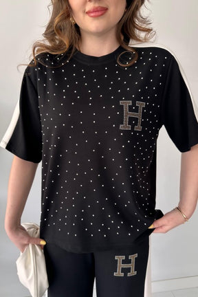 Sparkle H-Embellished Modal Lounge Set
