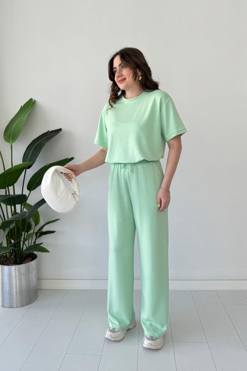Short Sleeve Basic Suit Set