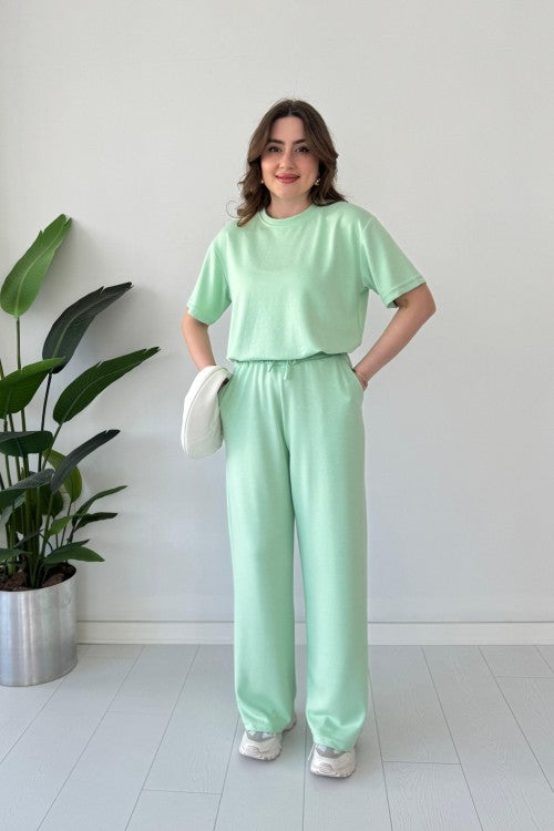 Short Sleeve Basic Suit Set