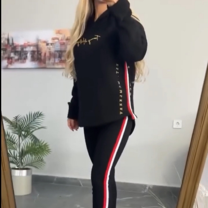 ✨Moonsoon Sale Women's Long Sleeve Striped Casual Hoodie & Pants