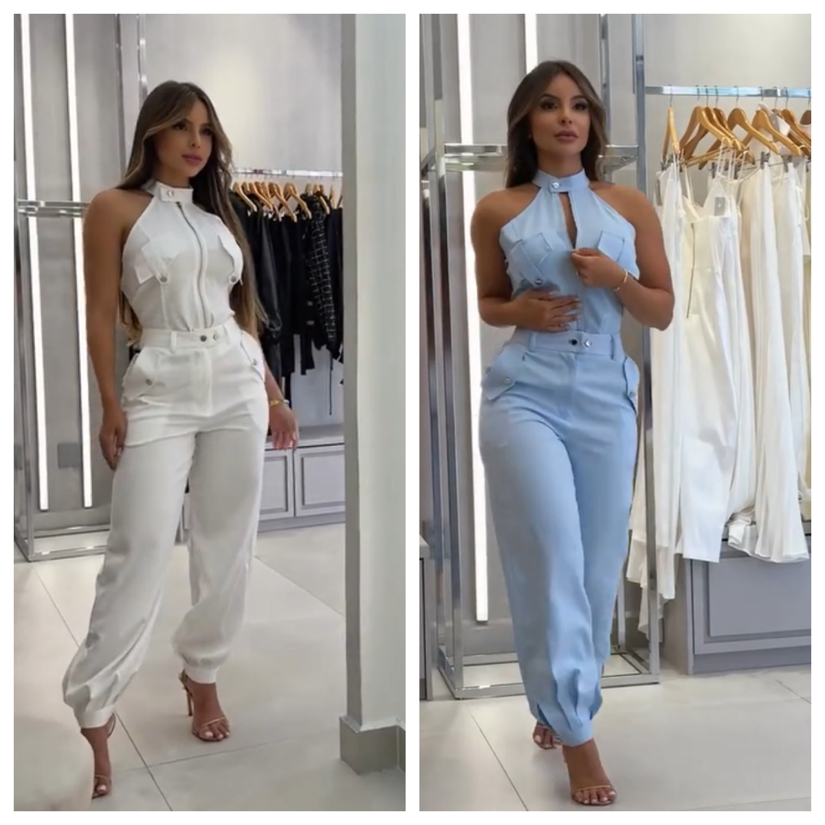 Sleeveless Crop Top & High-Waist Pants Outfit
