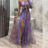 Women's Tulle Irregular Gown Dresses